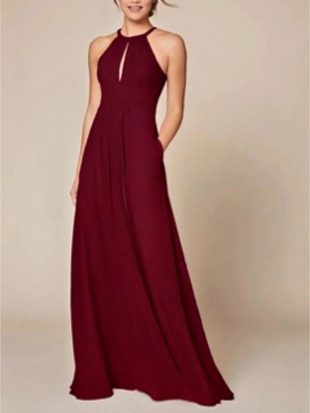 Burgundy formal gown in Size 2